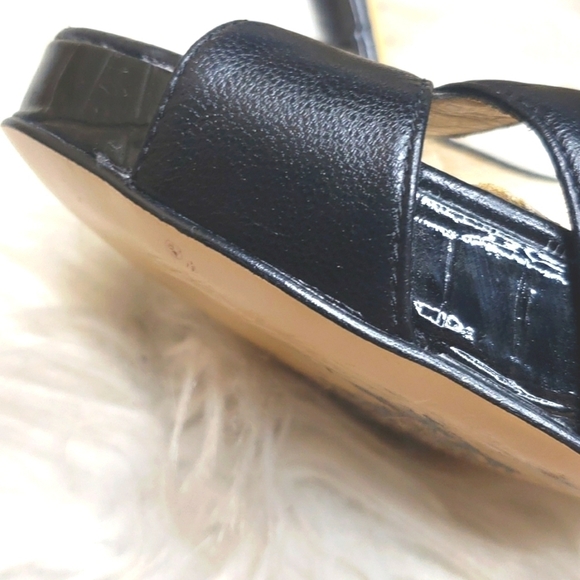 ABS Allen Schwartz Collection Black Slingbacks Peep toe Y2K 7.5 - Picture 5 of 9